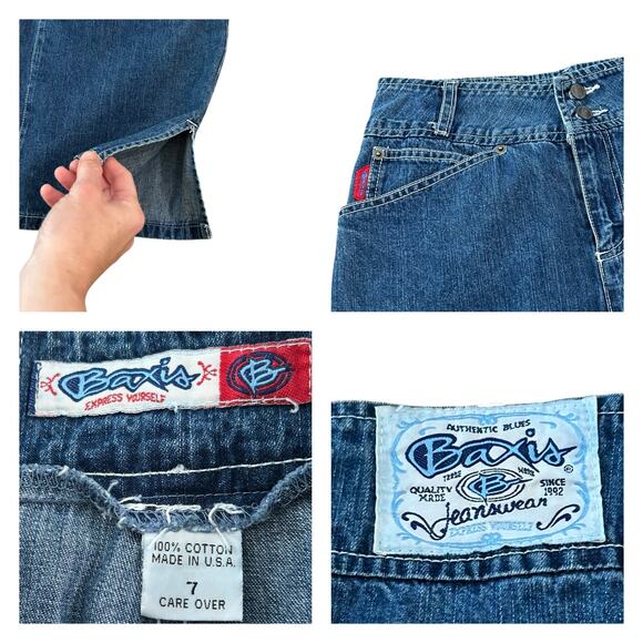 Vintage Y2K Baxis Jean Denim Skirt Made in USA | Waist 28” - - Picture 4 of 5